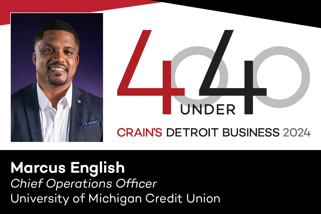 COO of UMCU in 40 under 40 Crains Detroit Graphic